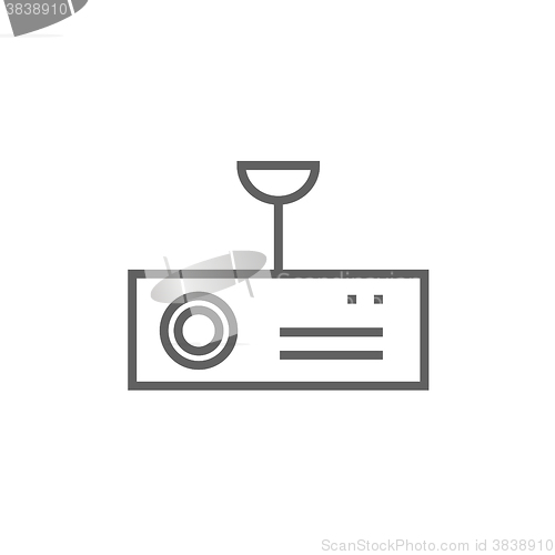Image of Digital projector line icon.