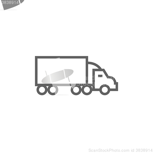 Image of Delivery truck line icon.