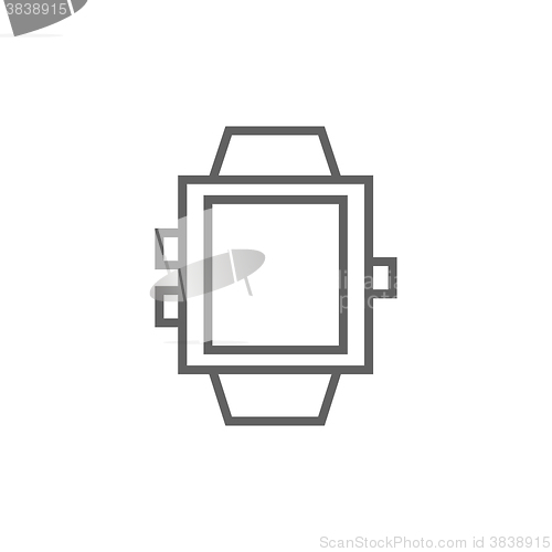 Image of Smartwatch line icon.