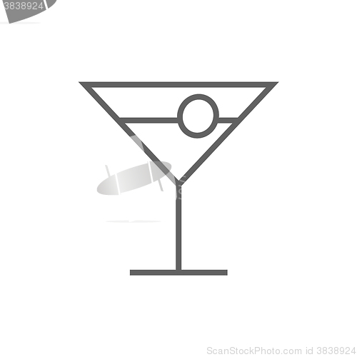 Image of Cocktail glass line icon.