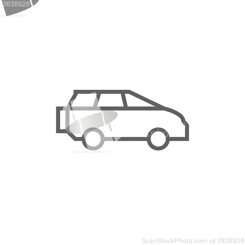 Image of Minivan line icon.