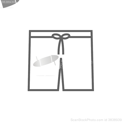 Image of Swimming trunks line icon.