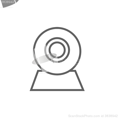 Image of Web camera line icon.