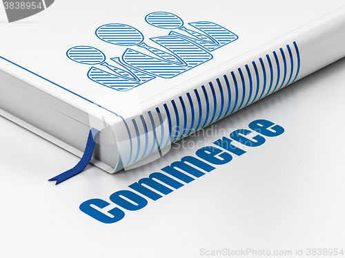 Image of Finance concept: book Business People, Commerce on white background