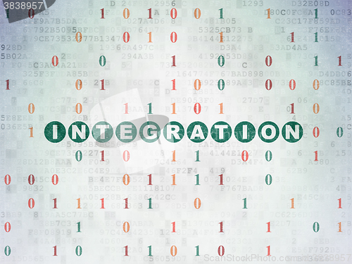Image of Business concept: Integration on Digital Paper background