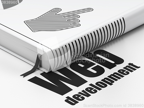 Image of Web development concept: book Mouse Cursor, Web Development on white background