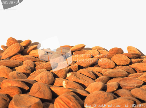 Image of Almonds dried fruit with copy space