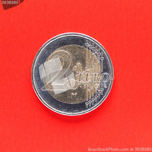 Image of Two Euro coin money