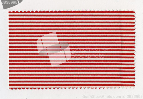 Image of Red Striped fabric sample