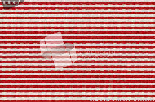 Image of Red striped fabric texture background