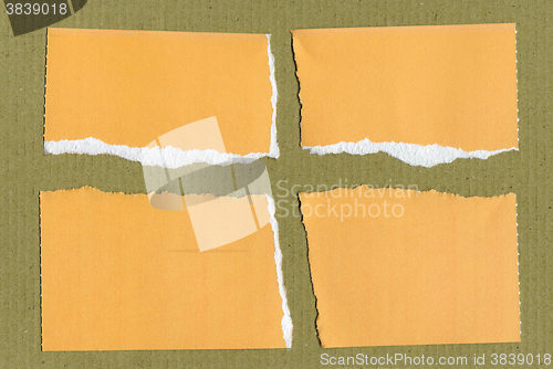 Image of Yellow Torn paper pieces