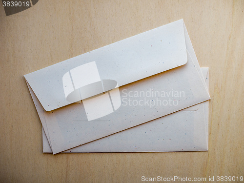 Image of Letter envelope on wood table