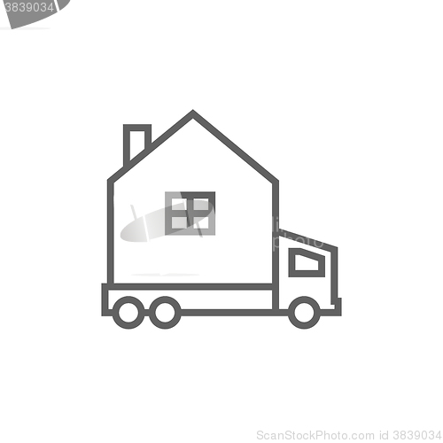 Image of Motorhome line icon.