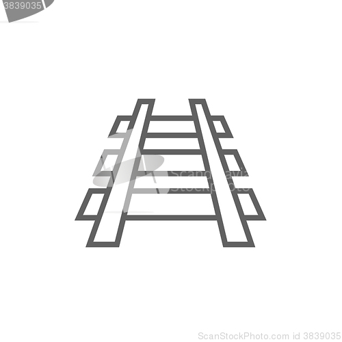 Image of Railway track line icon.