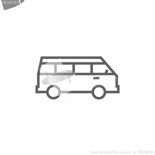 Image of Minibus line icon.