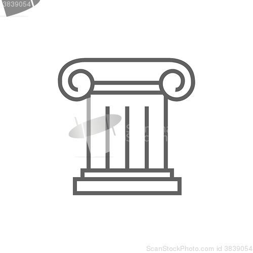 Image of Ancient column line icon.