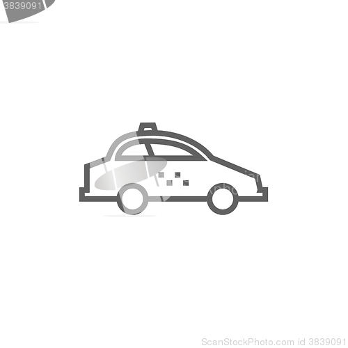 Image of Taxi car line icon.