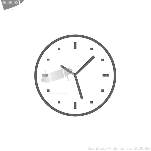 Image of Wall clock line icon.