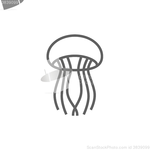 Image of Jellyfish line icon.