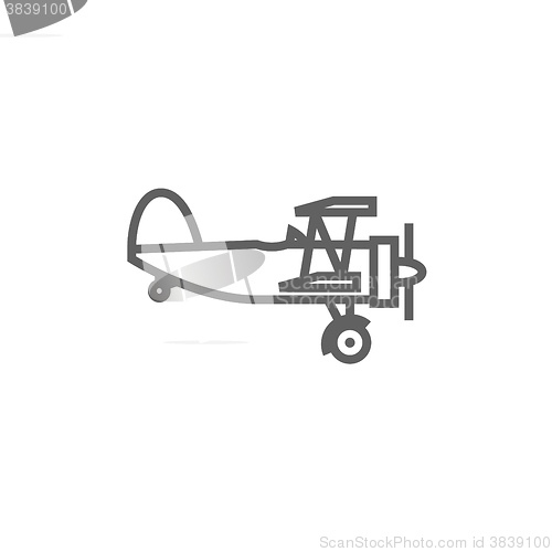 Image of Propeller plane line icon.