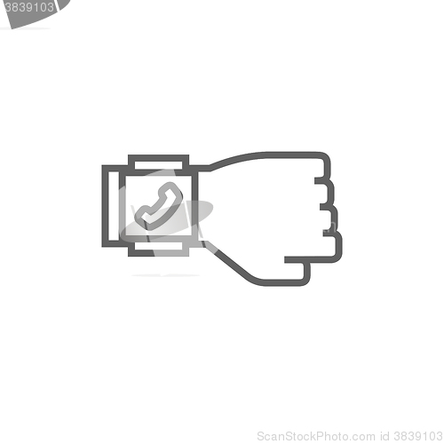 Image of Smartwatch line icon.