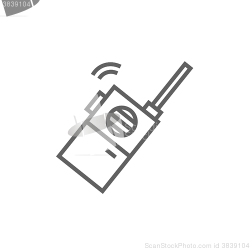 Image of Portable radio set line icon.