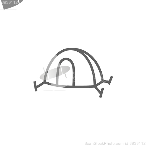 Image of Tent line icon.