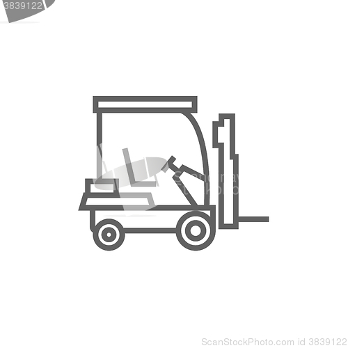 Image of Forklift line icon.