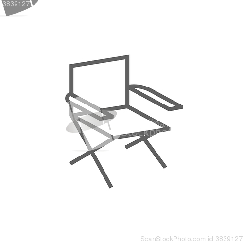 Image of Folding chair line icon.