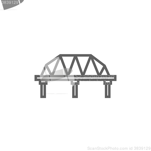 Image of Rail way bridge line icon.