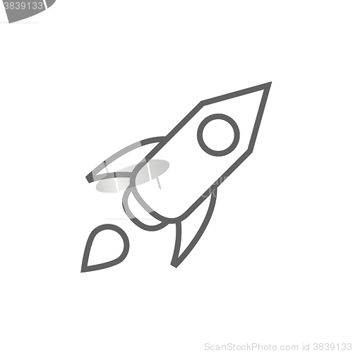 Image of Rocket line icon.