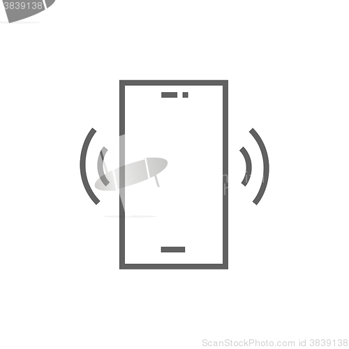 Image of Vibrating phone line icon.