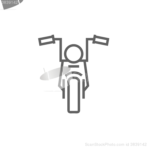 Image of Motorcycle line icon.