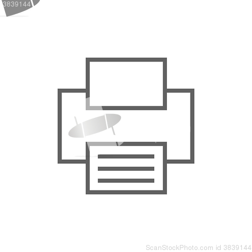 Image of Printer line icon.