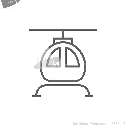 Image of Helicopter line icon.