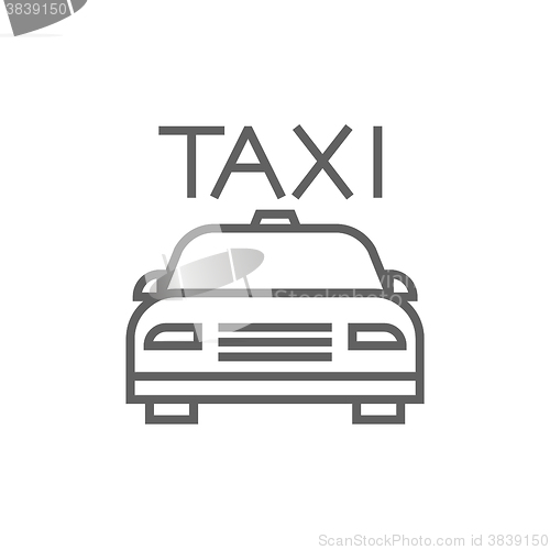 Image of Taxi line icon.