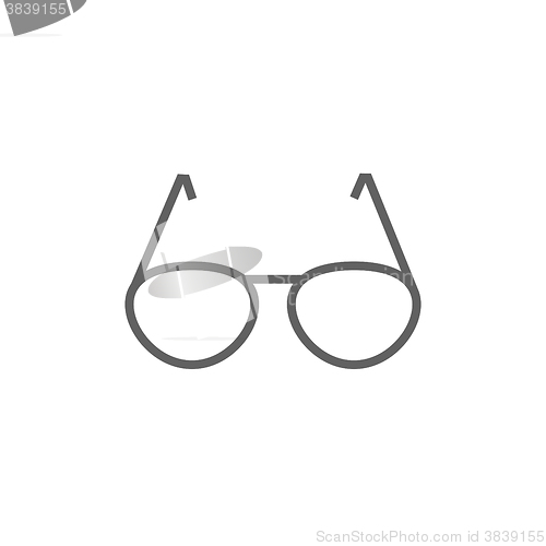 Image of Eyeglasses line icon.