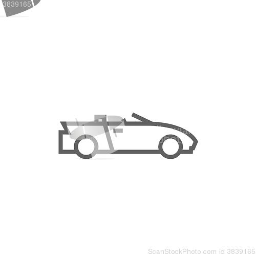 Image of Convertible car line icon.