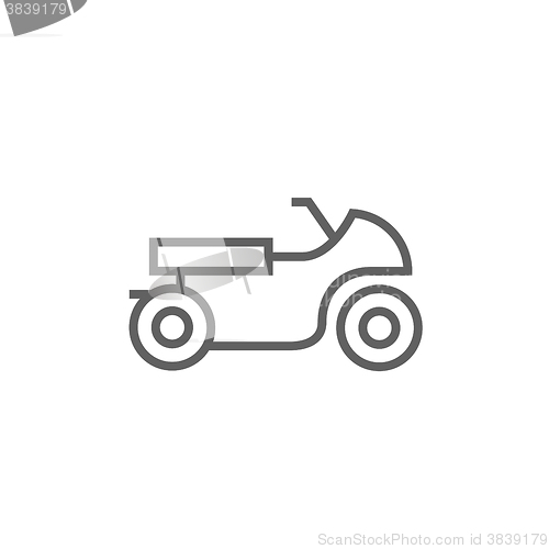Image of Motorcycle line icon.