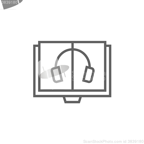 Image of Audiobook line icon.