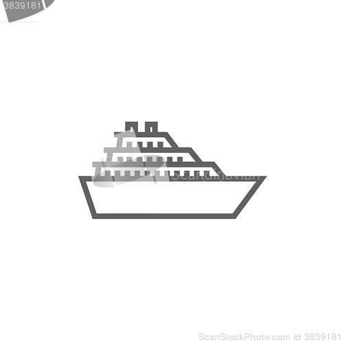 Image of Cruise ship line icon.