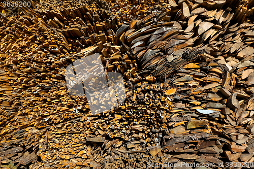 Image of Stacked wooden planks