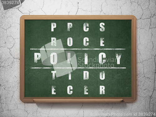 Image of Insurance concept: Policy in Crossword Puzzle