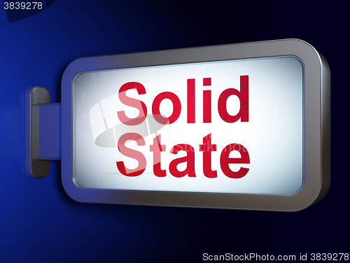 Image of Science concept: Solid State on billboard background