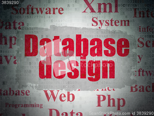 Image of Database concept: Database Design on Digital Paper background