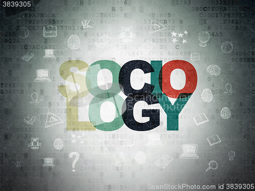 Image of Learning concept: Sociology on Digital Paper background