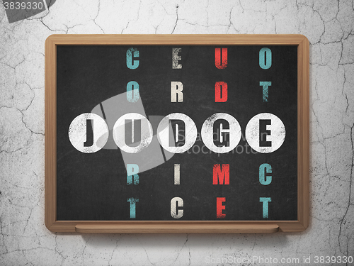 Image of Law concept: Judge in Crossword Puzzle