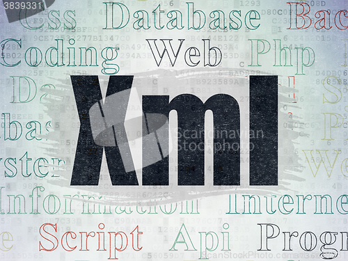 Image of Software concept: Xml on Digital Paper background