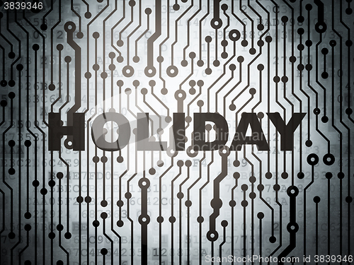 Image of Holiday concept: circuit board with Holiday