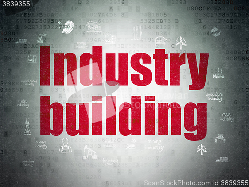 Image of Manufacuring concept: Industry Building on Digital Paper background